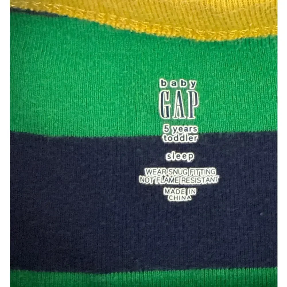 GAP Sleep Wear Matching Set Snug Fit Striped Cotton Pajamas Size Youth 5